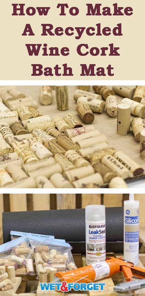 Wine Corks Ideas, Cork Bath Mat, Bath Mat Ideas, Wine Cork Diy Projects, Bath Mat Diy, Cork Diy Projects, Diy Cork, Wine Cork Diy Crafts, Mat Ideas