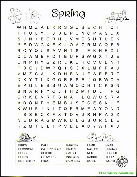 A challenging spring word search for elementary aged kids.  This difficult spring word search has 25 hidden words, many of them upside down, backwards, or diagonally backwards.  It's free and printable with answers included.  #springactivity #printablepuzzlesforkids Cute Word Search, Free Word Search Puzzles Printables, Word Search For Kids Free Printable, Spring Worksheets, Word Searches, Kids Word Search Free Printable, Word Search For Kids, Elementary Word Search, Spring Mazes Free Printable