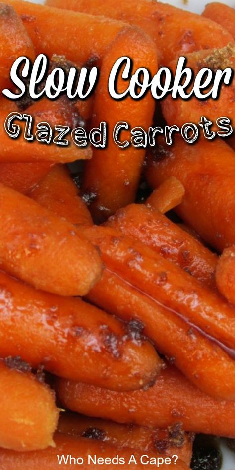 Slow Cooker Carrots, Sides For Dinner, Crockpot Glazed Carrots, Slow Cooker Vegetable Recipes, Crockpot Carrots, Easy Vegetable Dishes, Carrots Slow Cooker, Carrot Recipes Side Dishes, Crock Pot Vegetables