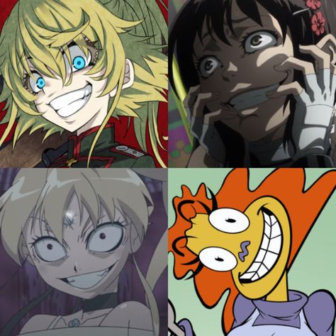 Anime Laughing Pose Reference, Crazy Anime Face Expression, Crazy Faces Expression, Crazy Face Expression Drawing, Grin Face Reference, Drawing Crazy Expression, Nervous Face Expression Drawing, Smile Anime Reference, Anime Smile Reference