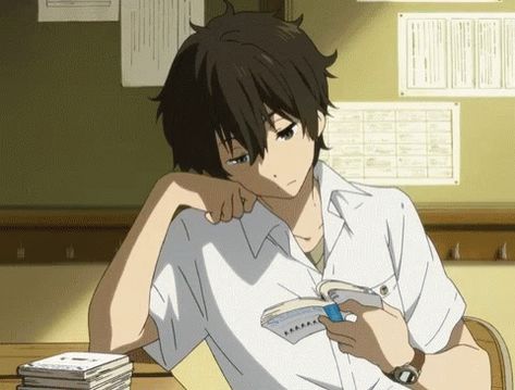 Anime Houtarou GIF - Tenor GIF Keyboard - Bring Personality To Your Conversations | Say more with Tenor Lazy Boy, Anime Character, Gif, Books, Anime