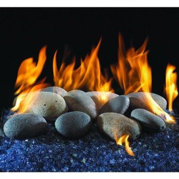 Amazon.com: Peterson Gas Logs Decorative Terracotta River Rock Fyre Stones: Home & Kitchen Fireplace Glass Rocks, Fire Rocks, Gas Fireplace Insert, Gas Log Sets, Fireplace Logs, Gas Fireplace Logs, Round Fire Pit, Rock Landscaping, Rock Fireplaces