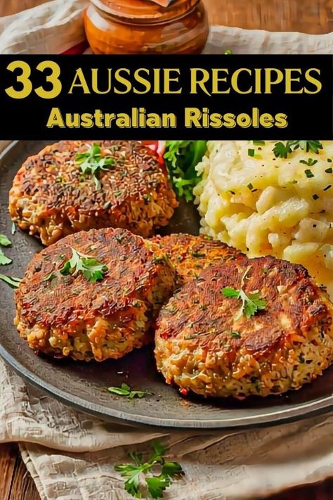 Taste Australia Recipes, Australian Dinner Recipes, Australia Food Traditional, Meats High In Protein, Traditional Australian Food, Australian Dishes, 2025 Meals, Planning 2025, Rissoles Recipe