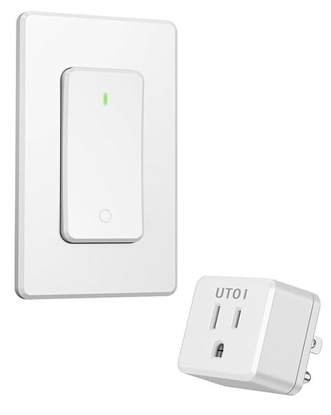 UTOI Remote Control Outlet Plug with Remote Switch, Wireless Remote Light Switch for Lamps and Household Appliances, 15A Remote Outlet Switch, Expandable, White: Amazon.com: Tools & Home Improvement Remote Light Switch, Outlet Plug, Smart Life, Household Appliances, Light Switch, Remote Control, Outlet, Lamps, Home Improvement