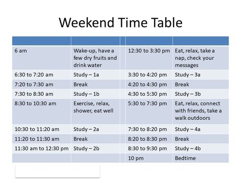 Weekend Study Timetable, Time Table For Studying For Exam, Study Time Table Ideas, Study Time Table Ideas Student, Time Table Ideas, Best Time Table For Study, University Hacks, Before An Exam, Ecosystem Activities