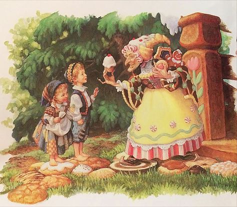 Hansel and Gretel and witch Hansel And Gretel Costumes, Scott Gustafson, Fairy Tales Artwork, Hansel And Gretel, Some Beautiful Pictures, Fairy Tale Books, Fairytale Illustration, Picture Illustration, Fairytale Art