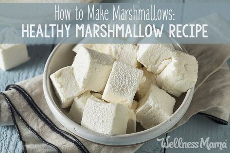 Healthy Marshmallow Recipe, Paleo Marshmallows, Healthy Marshmallows, Homemade Marshmallow Recipe, Grill Dessert, Marshmallow Recipe, How To Make Marshmallows, Vegan Marshmallows, Mixer Recipes