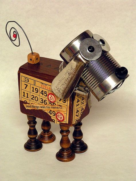 assemblage art | Assemblage Art | Assemblage Art Junkyard Dog | Flickr - ... | repurpo ... Christmas Raindeer, Recycled Robot, Junkyard Dog, Art Altéré, Art Assemblage, Robot Sculpture, Upcycled Art, Found Object Art, Metal Yard Art