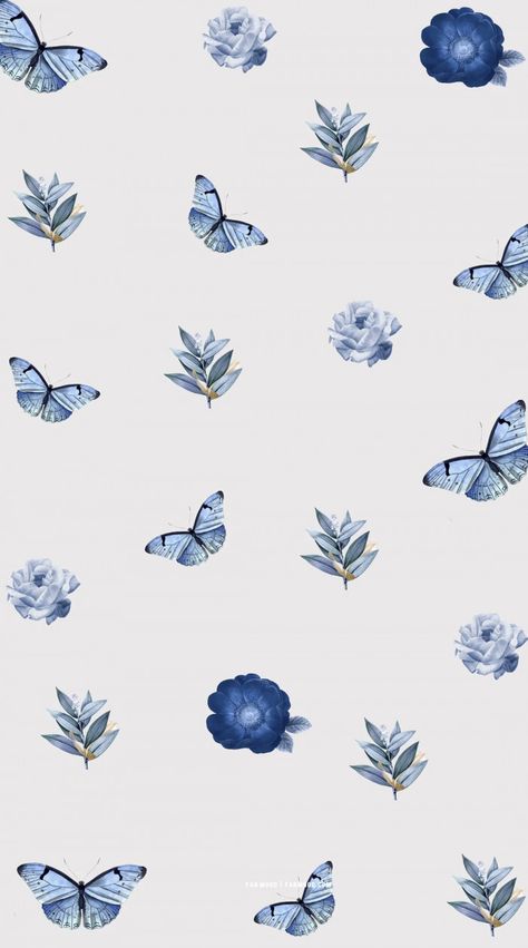 Blue Butterfly Wallpaper Iphone, Bluebell Wallpaper, Cute Spring Wallpapers, Iphone Blue, Blue Butterfly Wallpaper, Wallpaper For Phone, Spring Wallpaper, Cute Spring, Butterfly Wallpaper