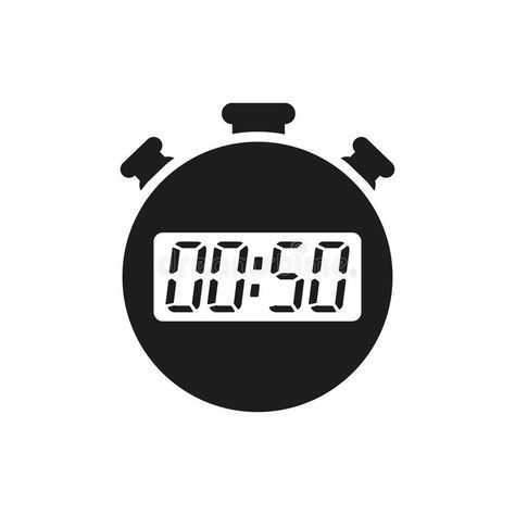 The 50 seconds, minutes stopwatch icon. Clock and watch, timer, countdown symbol. UI. Web. Logo. Sign. Flat design. App. stock illustration 8x8 Scrapbook Layouts, Icon Clock, Timer App, Web Logo, Flat Logo, App Logo, Design App, Logo Sign, Modern Logo Design