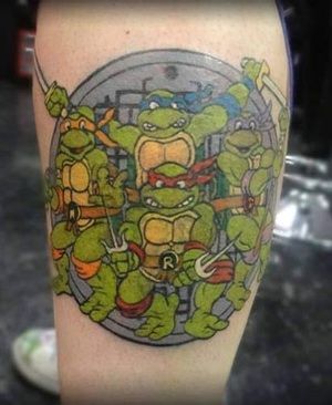 Ninja Turtles Tattoo Ideas, Turtles Tattoo Ideas, Ninja Turtles Tattoo, Area 51 Tattoo, Tmnt Tattoo, Turtles Tattoo, Ninja Turtle Tattoos, Ninja Tattoo, Mikey Tmnt