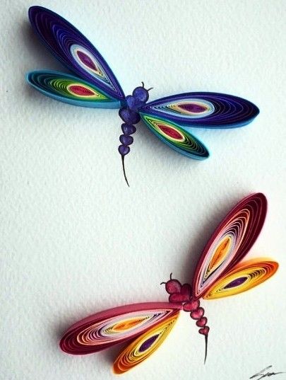 Quilled Dragonflies, Quilled Dragonfly, Hummingbird Quilling, 2024 Typography, Quilling Butterflies, Quilling Butterfly, Quilling Flower Designs, Quilling Animals, Paper Quilling Tutorial