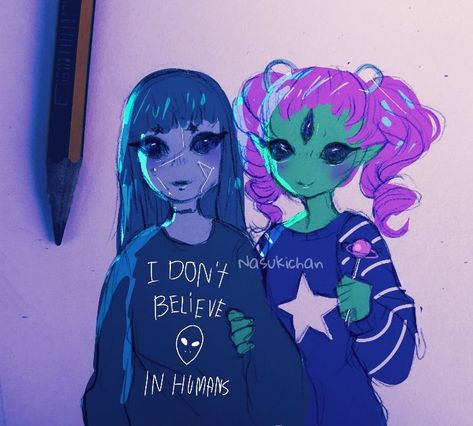 Anime Alien, Alien Drawings, Alien Aesthetic, Alien Character, Alien Girl, Cute Alien, Alien Concept, Alien Design, Alien Concept Art