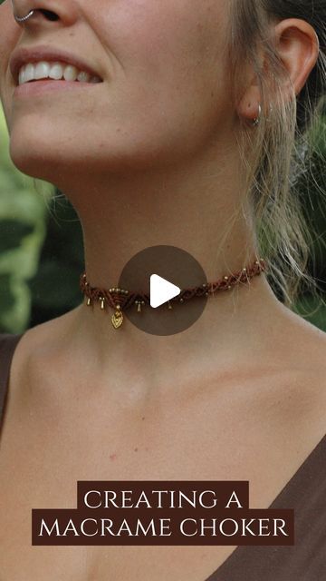 1,045 likes, 21 comments - zoessoulcraftsApril 2, 2024 on : "handmade macrame choker 🤎🐻 it’s available in my shop ✨ #soulcrafts #handmade #handmadejewelry #jewelry #macrame #macrameneckla..." Macrame Choker Tutorial, Choker Tutorial, Choker Diy, Macrame Choker, Diy Choker, Handmade Macrame, Macrame Necklace, Macrame, Choker