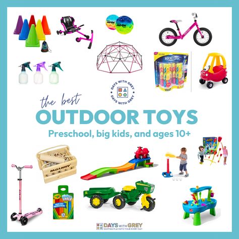 The best outdoor toys for kids in 2024-2025. Outdoor Toys For Kids 4-8, Outdoor Toddler Toys, Backyard Toys For Kids, Outside Toys For Kids, Best Outdoor Toys, Backyard Gifts, Outdoor Toys For Toddlers, Open Ended Toys, Outdoor Toys For Kids