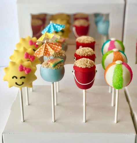 Cake Pop Summer, Cake Pops Summer, Beach Ball Cake Pops, Pool Party Cake Pops, Beach Themed Cake Pops, Summer Themed Cake Pops, Summer Themed Treats, Summer Cake Pops Ideas, Summer Themed Desserts