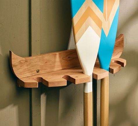 Canoe Paddle Art, French Cleat Storage, Canoe Storage, Canoe Rack, Coping Saw, Lee Valley Tools, Canoe Paddle, Hanger Diy, Lee Valley