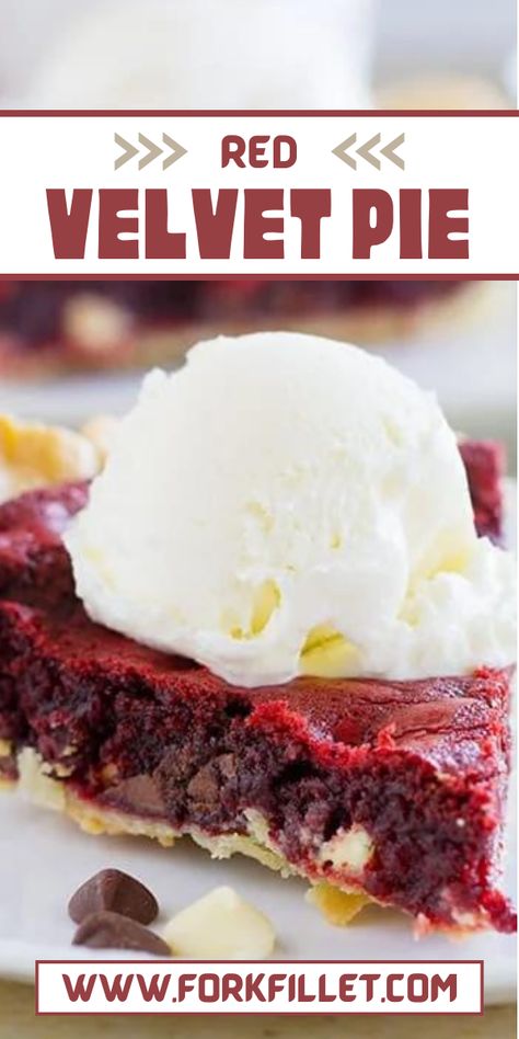 Looking for a sweet sensation? Red Velvet Pie Recipe is here to dazzle your taste buds. #RedVelvet #PieRecipe Red Velvet Pie Recipe, Red Velvet Pie, Types Of Pie, Cake Pie, Cream Cheese Eggs, Vanilla Whipped Cream, Red Food Coloring, Sweet Potato Pie, Pie Cake