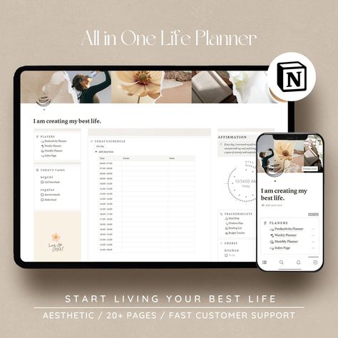 Notion Template Aesthetic, Life Planner Template, Notion Life Planner, Budget Expenses, Notion Planner, Aesthetic Life, Notion Template, Planner Digital, Organize Your Life