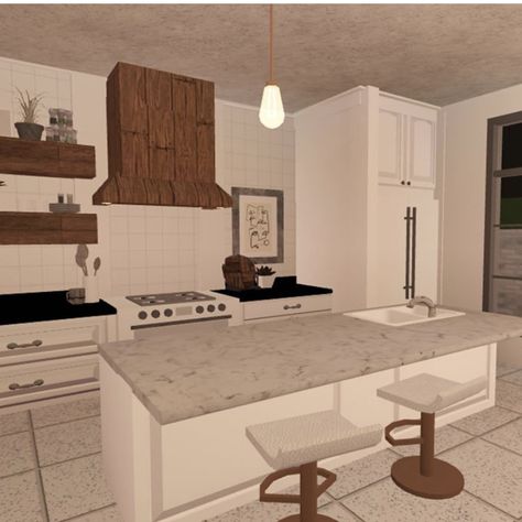 Bloxburg Mini Kitchen, 5x4 Kitchen Bloxburg, Blocksburg Kitchen Ideas, Cocina Bloxburg, Minimalist Kitchen Bloxburg, Bloxburg Kitchen Ideas Tutorial, Kitchen Bloxburg Ideas, Bloc Burg Kitchen, Bloc Burg Dining Room