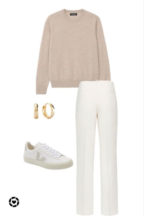 aesthetic neutral wardrobe essentials. corporate work outfit. sophisticated outfit for an elevated look. cashmere sweater and effortless pants Neutral Cashmere Sweater, Style Cashmere Sweater, Effortless Pant, Aritzia Sweater Outfit, Aritzia Fall 2023, Fall Cream Outfits, Zara Sweater Outfit, Beige Cashmere Sweater Outfit, Cashmere Pants Outfit