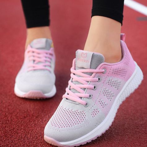 d961e9f236177d65d21100592edb0769desc35543367ri Korean Heels, Sport Shoes Fashion, Nursing Shoes, Mesh Shoes, Casual Sport Shoes, Casual Lace, Casual Flats, Platform Sneakers, Casual Shoes Women