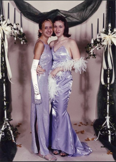 Lavendar Prom Dress, Lesbian Prom Outfit, Lesbian Prom Pictures, Gay Prom Outfits, 1990s Prom Dress, Lesbian Prom, Gay Prom, Queer Prom, 2000s Prom