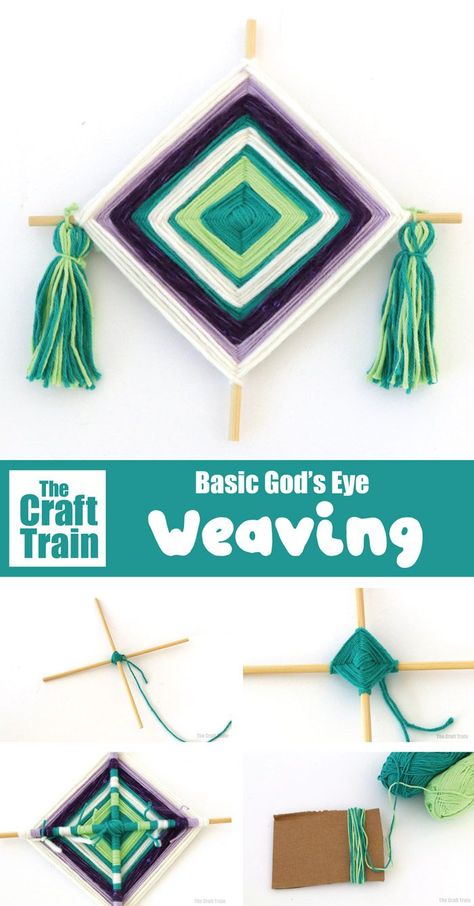 Basic God's Eye craft tutorial for kids. This is a fun and easy traditional yarn craft for kids, perfect for all age groups and extendable for older kids with patterning and different design options.  #yarncraft #yarn #godseye #kidscrafts #thecrafttrain #kidsactivities #traditionalcrafts God's Eye Craft, Train Crafts, Yarn Crafts For Kids, God's Eye, Yarn Dolls, Diy Pom Pom, Pom Pom Maker, Yarn Craft, Gods Eye