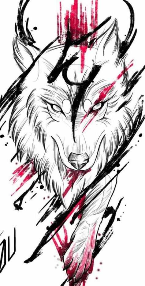 Yin Yang Tattoo, Wolf Tattoos Men, Yang Tattoo, Wolf Tattoo Sleeve, Yin Yang Tattoos, Trash Polka Tattoo, Nordic Tattoo, Wolf Tattoo Design, Tattoo Style Drawings