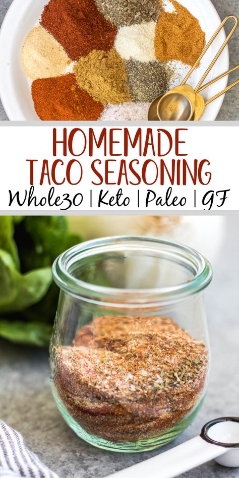 Whole30 Taco Seasoning, Paleo Taco Seasoning, Taco Meat Seasoning, Taco Seasoning Easy, Gluten Free Taco Seasoning, Taco Spice Mix, Low Carb Taco Seasoning, Beef Taco Seasoning, Diy Taco Seasoning