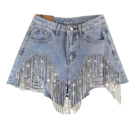 Traje Cowgirl, Beyonce Concert Outfit, Beyoncé Concert, Sparkle Jeans, Beyonce Concert, Stretchy Jean Shorts, Country Concert Outfits, Dark Punk, Tassel Shorts