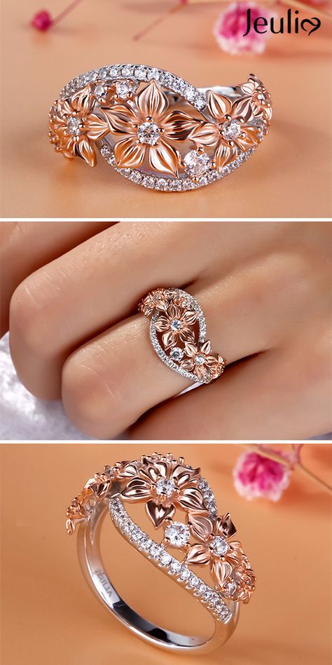 خواتم خطوبة, Inexpensive Jewelry, Antique Engagement Ring, White Stones, Gold Rings Jewelry, Gold Ring Designs, Pretty Rings, Dream Jewelry, Pretty Jewellery