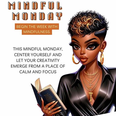 It's when we're calm we're the most creative... #aiinspiration #aiinspo #affirmationsdaily #aiartcommunity #aiartwork #aiart #aiartdaily #chatgpt4 #chatgpt #letsgetit #MindfulMonday Happy Monday Morning Inspiration, Black Animation, Truth Teller, Monday Morning Blessing, Godly Women Quotes, Monday Morning Inspiration, Good Morning Sister Quotes, Morning Sister, Happy Monday Quotes