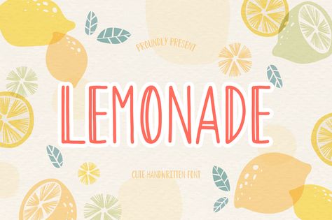 Lemonade Font | dafont.com Fonts To Download, Top Free Fonts, Calligraphy Script Fonts, Happy Farm, Fancy Fonts, Cute Fonts, Lemonade Stand, Lettering Tutorial, Retro Font