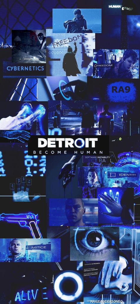 Videogame Aesthetic Wallpaper, Detroit Become Human Wallpaper, Detroit Become Human Aesthetic, Videogame Aesthetic, Human Wallpaper, Human Aesthetic, Blue Aesthetic Wallpaper, Detroit Become Human, Blue Aesthetic