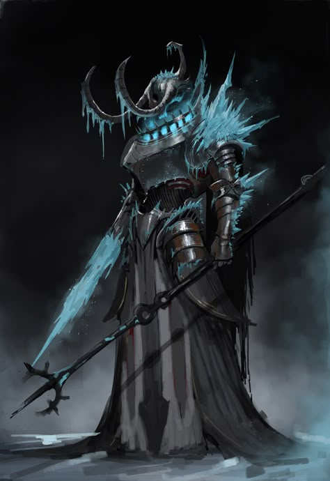 ArtStation - 145 Ice Knight, Dnd Gods, Machines Art, Fantasy Humans, Creature Ideas, Dark Warrior, Dungeons And Dragons Classes, 다크 판타지, Knight Art