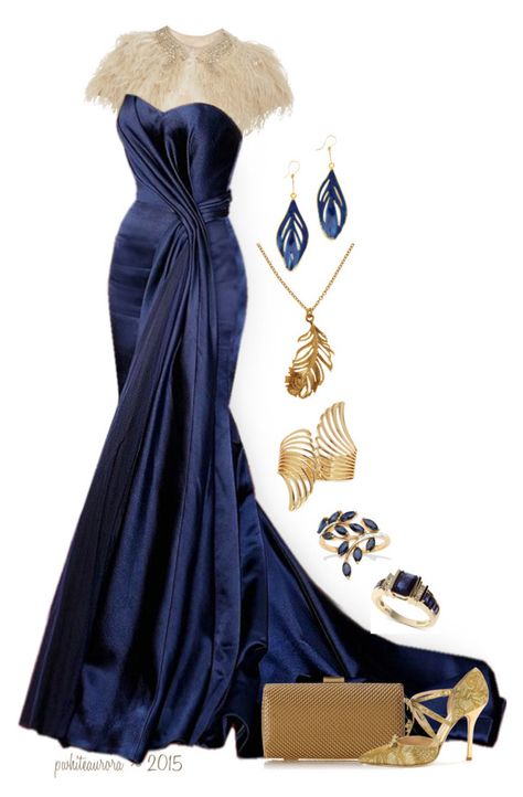 Navy And Gold Dress, Ball Inspiration, Navy Blue Gown, Mother Of The Bride Gown, Outfit Styling, Casual Outwear, Classy Prom Dresses, Cute Lazy Outfits, Blue Gown