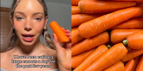 Delish Canned Carrots, How To Tan, Eating Carrots, How To Tan Faster, Orange Skin, Filling Food, Cleveland Clinic, Some Body, Beta Carotene