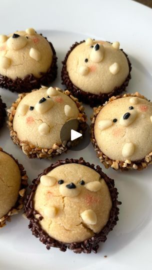 Kawaii Baked Goods, Hedgehog Dessert, London Patisserie, Autumn Pastries, Hedgehog Cupcakes, Hedgehog Birthday Cake, Creative Baking Recipes, Woodland Cookies, Cookie Sprinkles