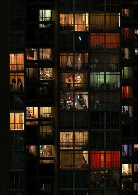 Night apartments Cool Apartments, Cinematic Photography, Apartment Building, Photography Inspo, Metropolis, The Window, Night In, Cinematography, At Night