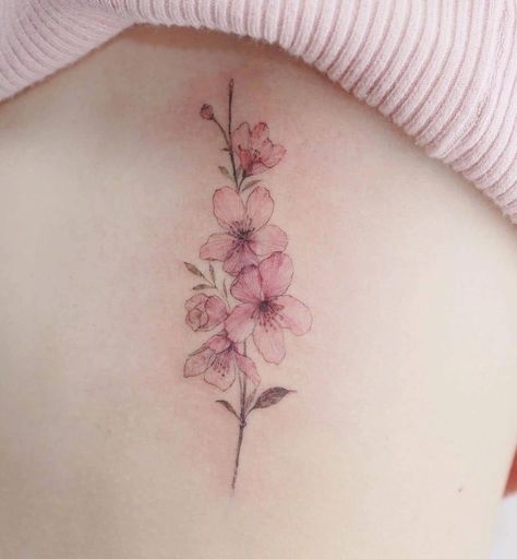 Flower Tattoos Chest, Light Pink Tattoo, Candle Tattoo Design, Pink Flower Tattoos, Jasmine Tattoo, Tattoos Chest, Rad Tattoos, Delicate Flower Tattoo, Realistic Flower Tattoo