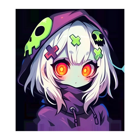 Cute Kawaii Halloween Purple Zombie Girl Sticker Ghost Type Pokemon Trainer, Zombie Cute, Anime Zombie, Zombie Drawings, Kawaii Monster, Arte Zombie, Flower Cartoon, Cute Zombie, Halloween Purple