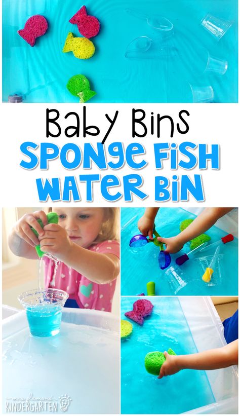 Fish Sensory Bin, Ocean Activities Preschool, Toddler Skills, Early Preschool, Ocean Animal Crafts, Toddler Sensory Bins, Sensory Items, Infant Lesson Plans, Sea Activities