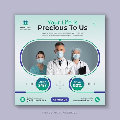 Medical healthcare social media post and... | Premium Psd #Freepik #psd #banner #flyer #business #design Healthcare Social Media, Medical Inspiration, Mailing Design, Media Portfolio, Chinese Tiger, Flex Banner Design, Medical Posters, Media Poster, Instagram Template Design