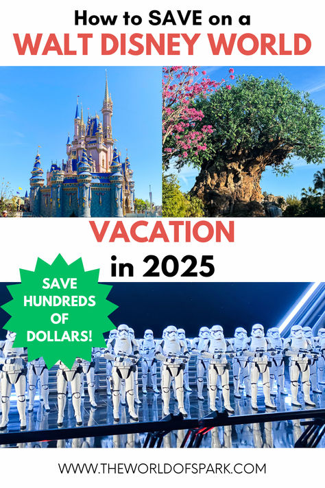 DISNEY WORLD MONEY SAVING STRATEGIES FOR 2025 | This article features the best ways to save money on a Disney World vacation. This article includes evergreen money-saving tips as well as current discounts and promotions for 2025 Disney World vacations. Best Ways To Save Money, Disney On A Budget, World Trip, Saving Strategies, Money Saving Strategies, Budget Tips, Walt Disney World Vacations, Disney World Trip, Disney World Vacation