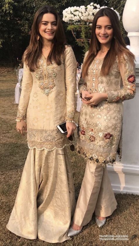 Nikah Dresses, Embarrassing Stories, Heavy Suit, Pakistani Winter Dresses, Sisters Goals, Pakistani Party Wear Dresses, Minal Khan, Pakistan Dress, Traditional Gowns