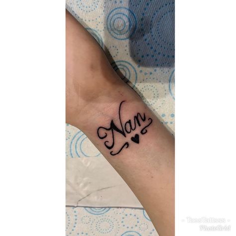 nan tattoo💔 Nan Tattoos Memories, Nan Memorial Tattoo, Tattoo For Nan, Nana Tattoo Ideas Grandmothers, Nan Tattoo Ideas, Nan And Grandad Tattoo, Nan Tattoo Memories, Mum Tattoo Ideas, Grandkids Tattoos