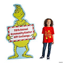 Cardboard Cutouts | Oriental Trading Company Grinch Birthday Party, Holiday Party Photo Booth, Whoville Christmas Decorations, Christmas Decorations Party, Holding A Sign, Grinch Christmas Party, Party Entrance, Grinch Party, Classic Christmas Movies