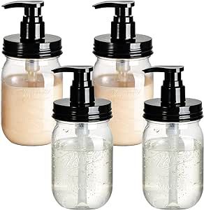 Farmhouse Decor For Kitchen, Farmhouse Bathroom Accessories, Honey Dispenser, Soap Dispenser Set, Lotion And Soap Dispensers, Plastic Mason Jars, Mason Jar Soap Dispenser, Decor For Kitchen, Coffee Syrup