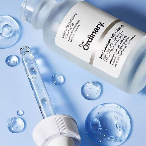 The Ordinary Serum, Ordinary Niacinamide, Skincare Products Photography, The Ordinary Skincare, Congested Skin, Product Photography Ideas, Cosmetics Photography, Beauty Products Photography, Skin Blemishes